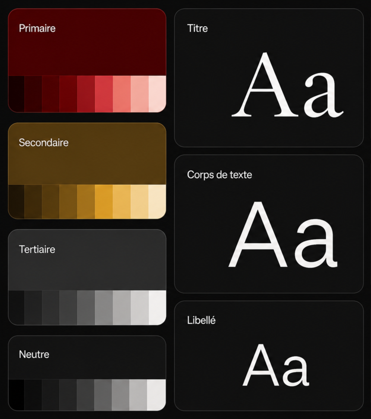 Exemple de palette et charte graphique iBundle